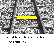 dr track marker yard limit