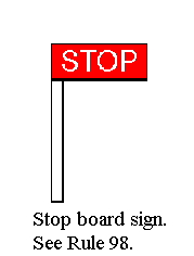 drry stop board sign